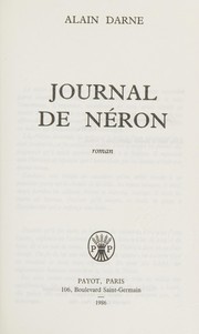 Cover of: Journal de Néron: roman