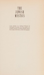 Cover of: The Jewish Mystics by Louis Jacobs