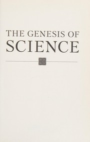 Cover of: The genesis of science