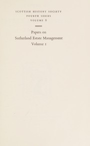 Papers on Sutherland estate management, 1802-1816 by Robert James Adam