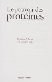 Cover of: Le pouvoir des protéines