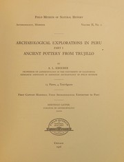 Cover of: Archaeological explorations in Peru