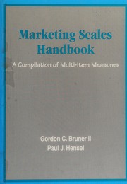Cover of: Marketing scales handbook by Gordon C. Bruner