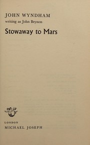 Cover of: Stowaway to Mars