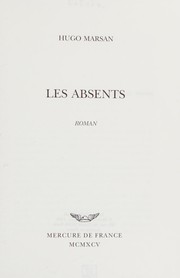 Cover of: Les absents: Roman