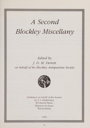 Cover of: A second Blockley miscellany