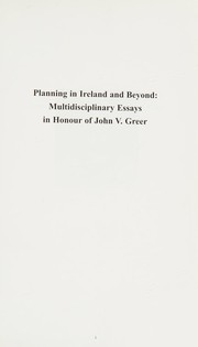 Planning in Ireland and beyond by Malachy McEldowney
