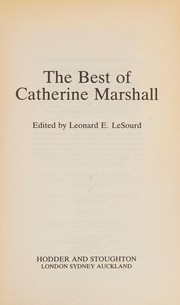 Cover of: The best of Catherine Marshall