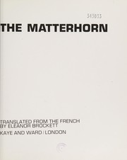 Cover of: Men and the Matterhorn