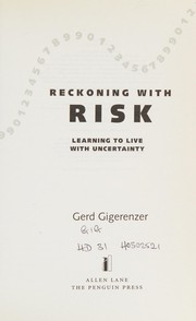 Cover of: Reckoning with Risk by Gerd Gigerenzer
