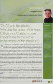 Deterring Fraud by Informing the Public by Olaf Anti-Fraud Communicators Network
