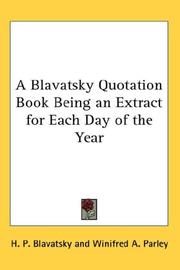 Cover of: A Blavatsky Quotation Book Being an Extract for Each Day of the Year