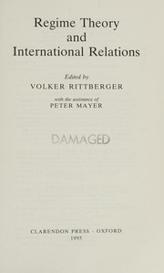Cover of: Regime theory and international relations