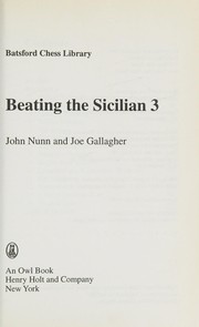 Cover of: Beating the Sicilian 3