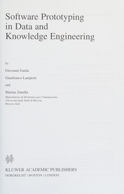 Cover of: Software prototyping in data and knowledge engineering