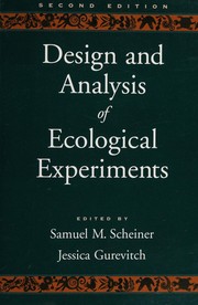 Cover of: Design and analysis of ecological experiments