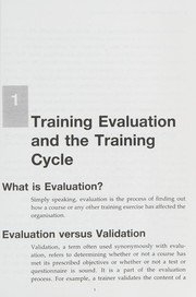 Cover of: Evaluation of Training (Manager's Pocket Guides)