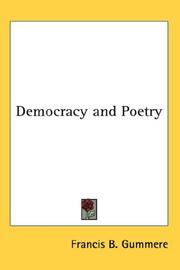 Cover of: Democracy and Poetry