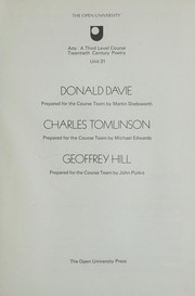 Donald Davie by Martin Dodsworth