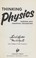 Cover of: Thinking physics