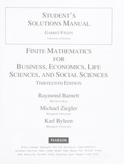 Cover of: Finite Mathematics for Business, Economics, Life Sciences and Social Sciences