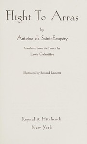 Cover of: Flight to Arras by Antoine de Saint-Exupéry