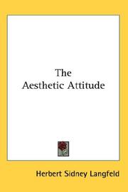 Cover of: The aesthetic attitude