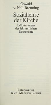 Cover of: Soziallehre der Kirche: Erläuterungen der lehramtlichen Dokumente