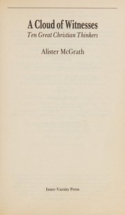Cover of: A cloud of witnesses by Alister E. McGrath