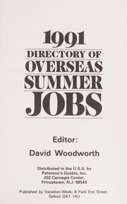 1991 Directory of overseas summer jobs by David Woodworth