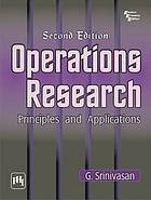 Operations research by G Srinivasan