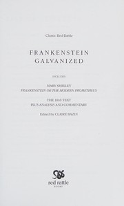 Cover of: Frankenstein galvanized by Mary Shelley