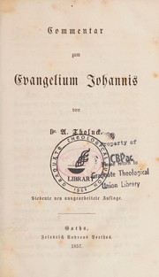 Cover of: Commentar zum Evangelium Johannis