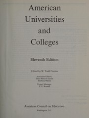 Cover of: American universities and colleges.