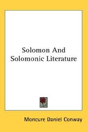 Cover of: Solomon and Solomonic literature