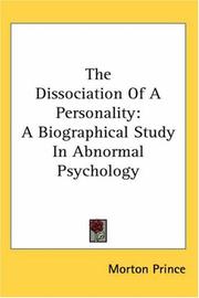 Cover of: The dissociation of a personality