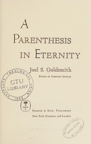 Cover of: A parenthesis in eternity.