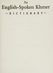An English-spoken Khmer dictionary by Allen P. K. Keesee