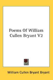Cover of: Poems Of William Cullen Bryant V2