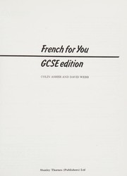 Cover of: French for You