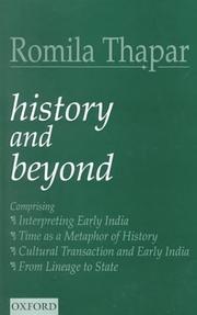 Cover of: History and beyond