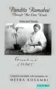 Cover of: Pandita Ramabai through her own words: selected works