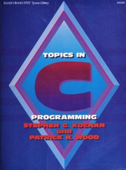Cover of: Topics in C programming