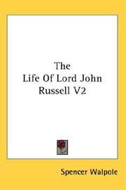 Cover of: The Life Of Lord John Russell V2