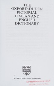Cover of: The Oxford-Duden pictorial Italian and English dictionary