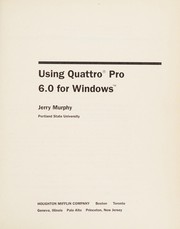 Cover of: Using Quattro Pro 6.0 for Windows