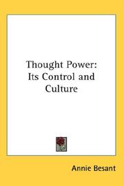 Cover of: Thought Power: Its Control and Culture