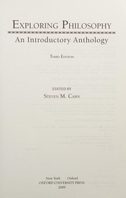 Cover of: Exploring philosophy: an introductory anthology