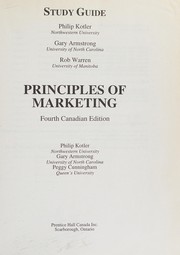 Cover of: Principles of marketing: Study guide