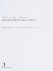 Cover of: Politics in North America by 